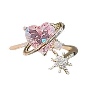 Exquisite Pink Love Ring